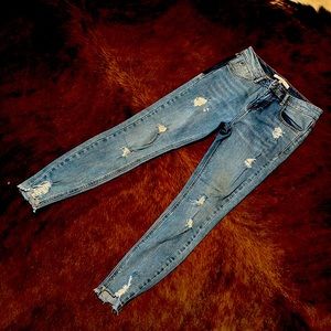 Current Air distressed skinny jeans